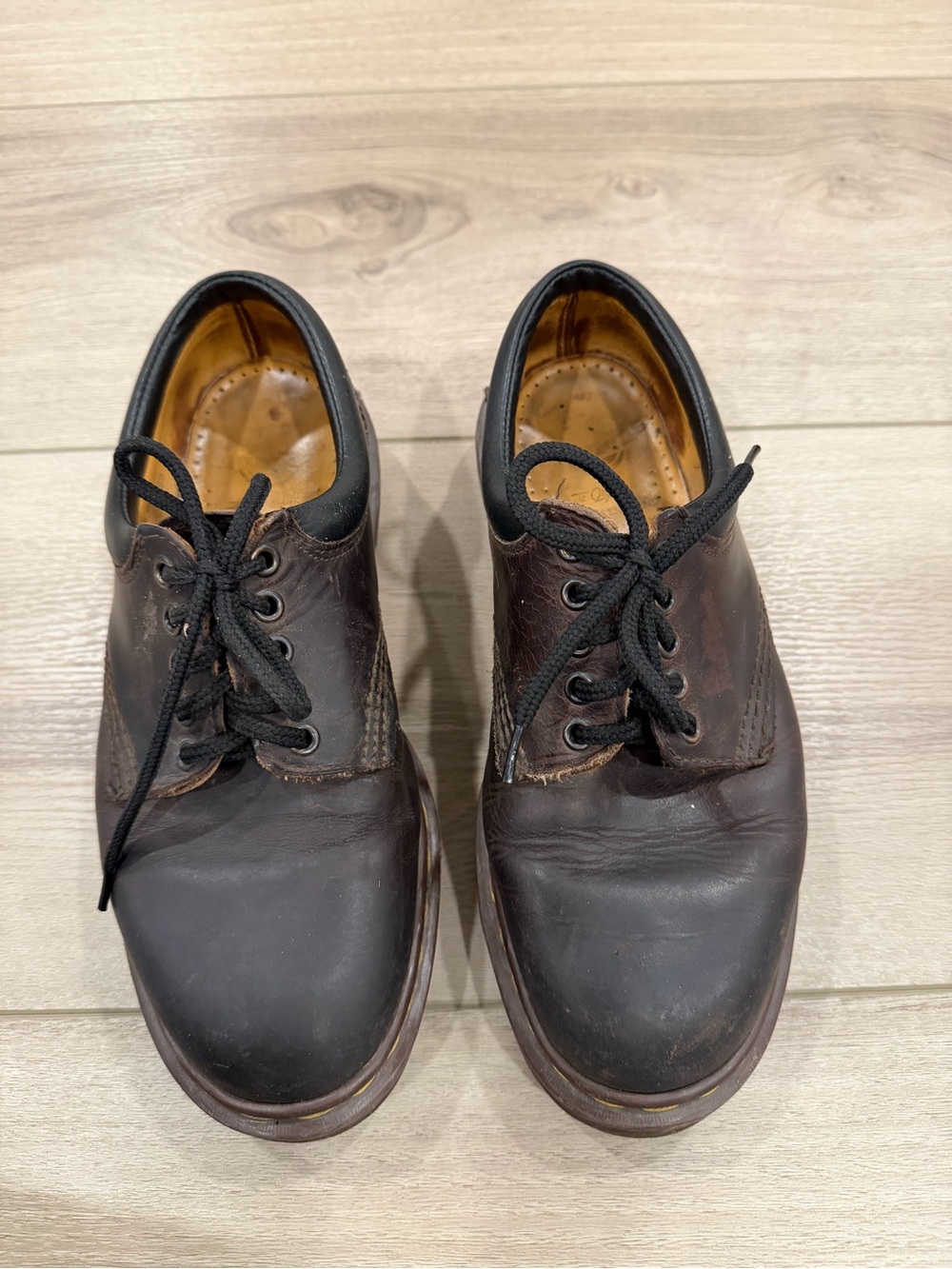 Vintage Dr. Martens 8053/59 Made in England Brown Leather 5-Eye Oxford Size 7 - Picture 2 of 8